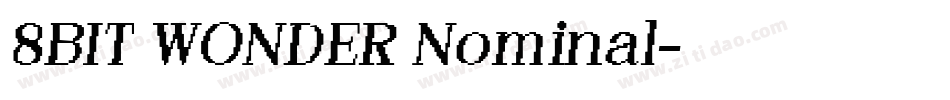 8BIT WONDER Nominal字体转换